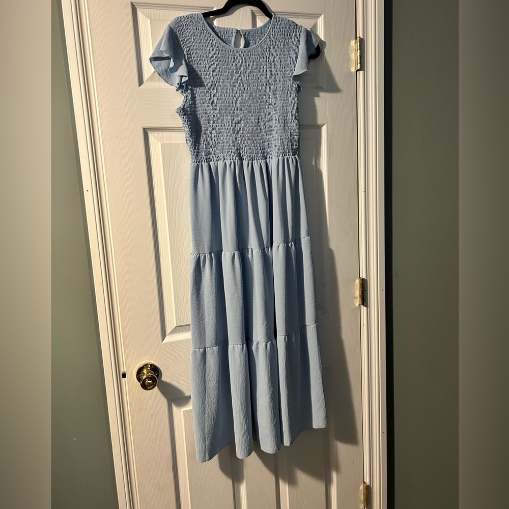 Baby Blue Size Large Maxi Dress